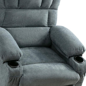 HomeRoots 39" Black Faux Leather Heated Massage Lift Recliner - Zero Gravity Comfort with USB and Storage Options 718742