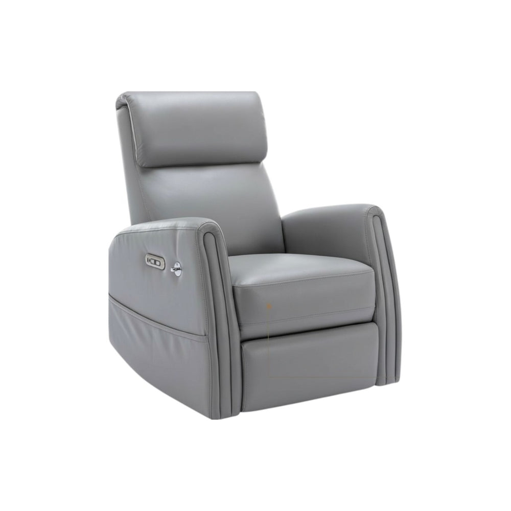 HomeRoots 36" Brown Faux Leather Heated Massage Lift Recliner with USB - Zero Gravity Comfort & Support! 718746