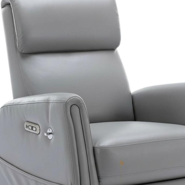 HomeRoots 36" Brown Faux Leather Heated Massage Lift Recliner with USB - Zero Gravity Comfort & Support! 718746