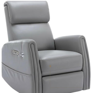 HomeRoots 36" Brown Faux Leather Heated Massage Lift Recliner with USB - Zero Gravity Comfort & Support! 718746