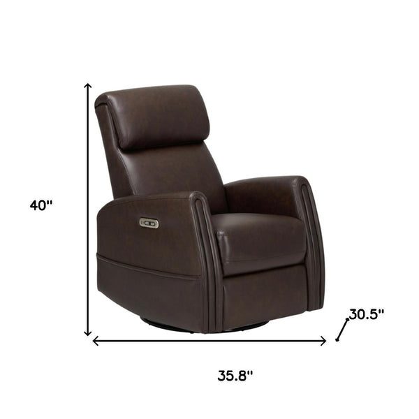 HomeRoots 36" Black Faux Leather Power Lift Recliner with Heated Massage, USB, Zero Gravity & Smart Storage 718747