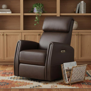HomeRoots 36" Black Faux Leather Power Lift Recliner with Heated Massage, USB, Zero Gravity & Smart Storage 718747