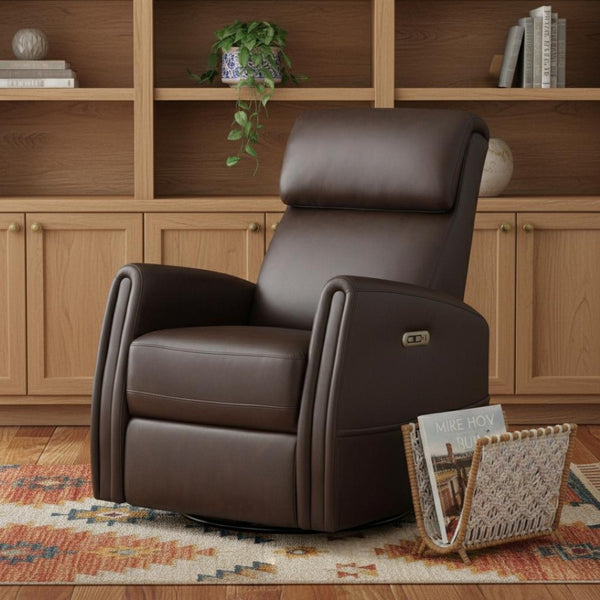 HomeRoots 36" Black Faux Leather Power Lift Recliner with Heated Massage, USB, Zero Gravity & Smart Storage 718747