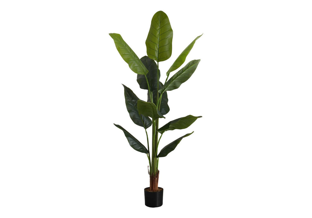 English Elm Artificial Fiddle Leaf Fig Tree 47 Inch Tall Faux Plant with Real Touch Foliage B2710P220044