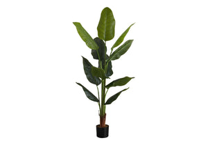 English Elm Artificial Fiddle Leaf Fig Tree 47 Inch Tall Faux Plant with Real Touch Foliage B2710P220044
