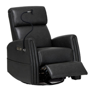 HomeRoots 35" Brown Faux Leather Heated Massage Lift Recliner - Zero Gravity Comfort & USB Charging Convenience 718748