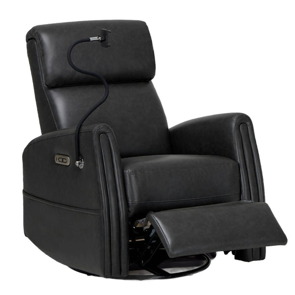 HomeRoots 35" Brown Faux Leather Heated Massage Lift Recliner - Zero Gravity Comfort & USB Charging Convenience 718748