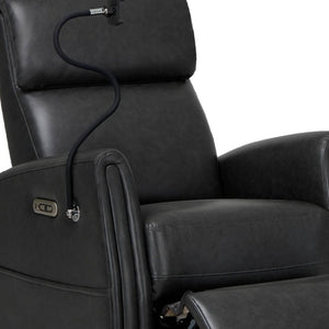 HomeRoots 35" Brown Faux Leather Heated Massage Lift Recliner - Zero Gravity Comfort & USB Charging Convenience 718748