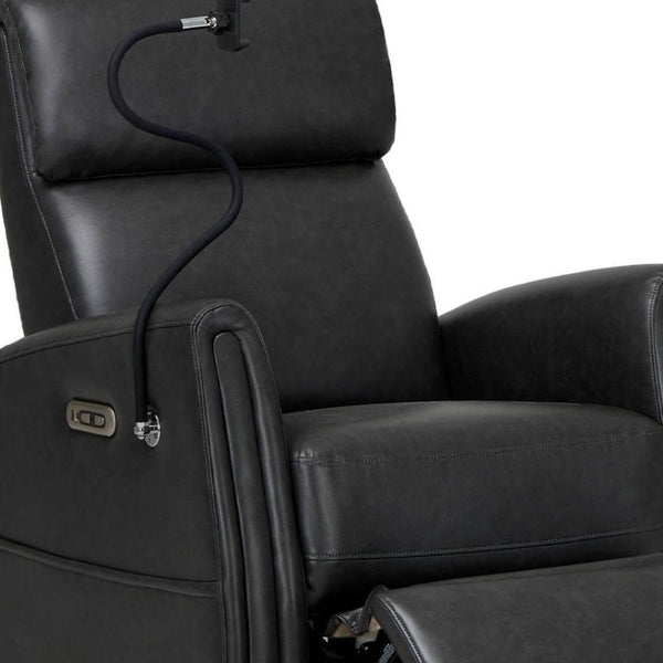 HomeRoots 35" Brown Faux Leather Heated Massage Lift Recliner - Zero Gravity Comfort & USB Charging Convenience 718748
