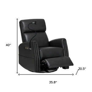 HomeRoots 35" Brown Faux Leather Heated Massage Lift Recliner - Zero Gravity Comfort & USB Charging Convenience 718748