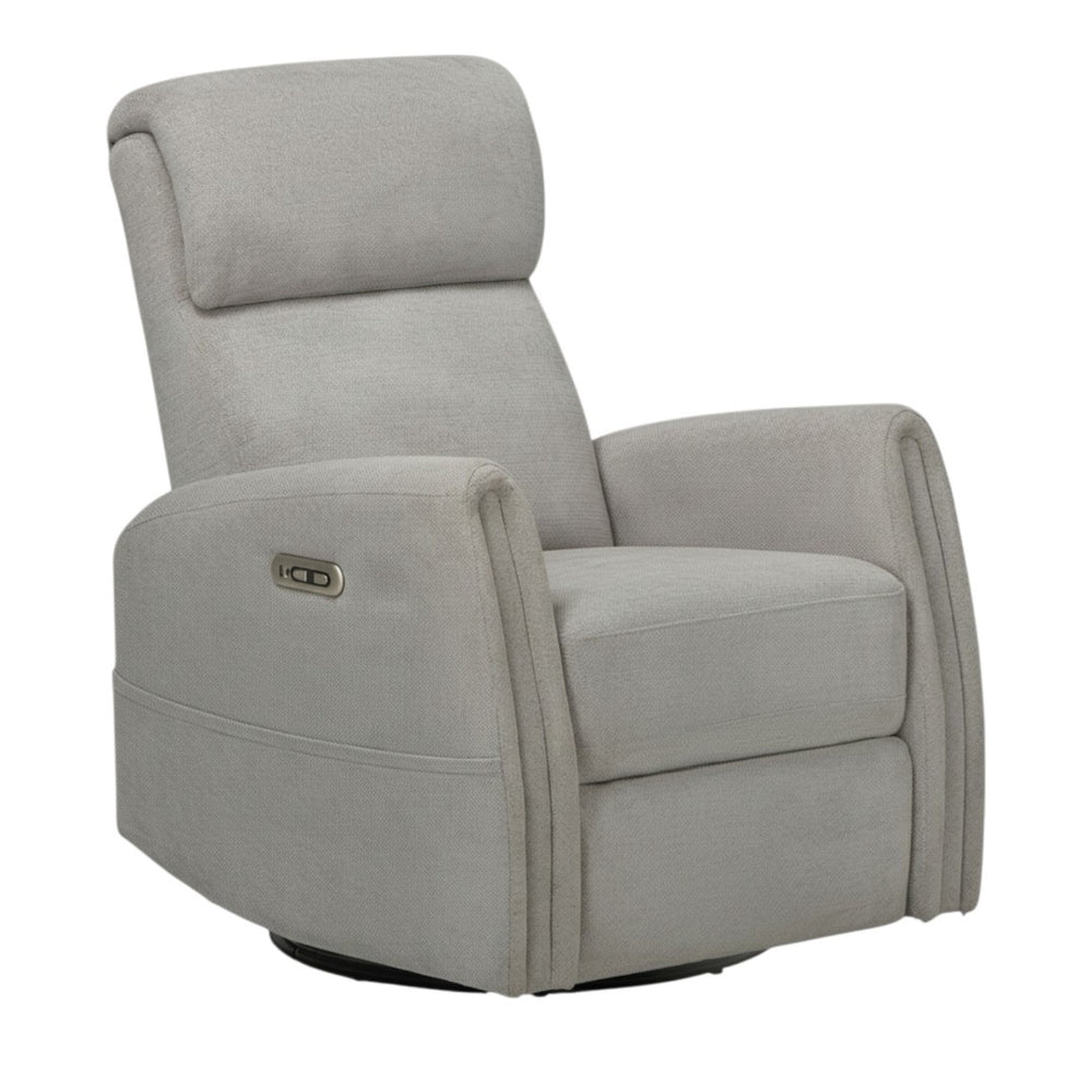 HomeRoots 36" White Faux Leather Manual Recliner - Stylish Comfort Chair with Storage for Modern Spaces 718751