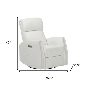 HomeRoots 35" Green Faux Leather Manual Recliner - Stylish, Compact Comfort for Living Room & Office Relaxation 718752