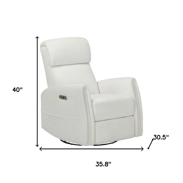HomeRoots 35" Green Faux Leather Manual Recliner - Stylish, Compact Comfort for Living Room & Office Relaxation 718752