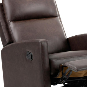 HomeRoots 37" Blue Faux Leather Heated Massage Lift Assist Recliner with USB & Side Storage for Relaxation 718754