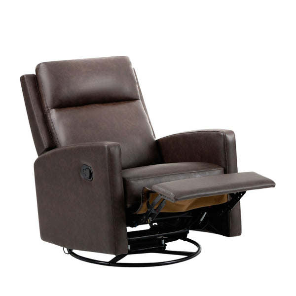 HomeRoots 37" Blue Faux Leather Heated Massage Lift Assist Recliner with USB & Side Storage for Relaxation 718754