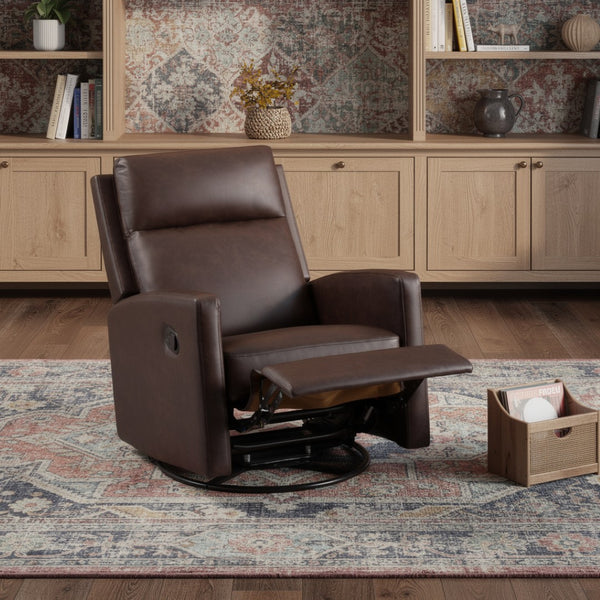 HomeRoots 37" Blue Faux Leather Heated Massage Lift Assist Recliner with USB & Side Storage for Relaxation 718754
