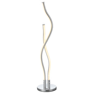 HomeRoots 17" Sleek Silver LED Table Lamp - Modern Design for Ambient Lighting, Perfect for Any Room Decor 718760