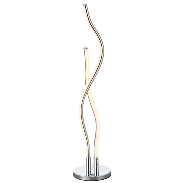 HomeRoots 17" Sleek Silver LED Table Lamp - Modern Design for Ambient Lighting, Perfect for Any Room Decor 718760