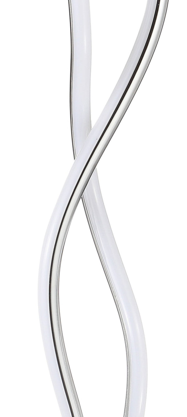 HomeRoots 17" Sleek Silver LED Table Lamp - Modern Design for Ambient Lighting, Perfect for Any Room Decor 718760