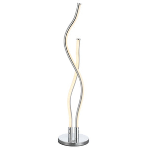 HomeRoots 17" Sleek Silver LED Table Lamp - Modern Design for Ambient Lighting, Perfect for Any Room Decor 718760