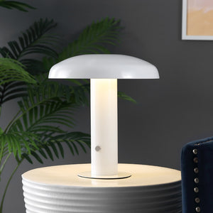 HomeRoots 11" Forest Green USB Table Lamp with Globe Shade - Modern LED Lighting & Built-in Charging Port 718785