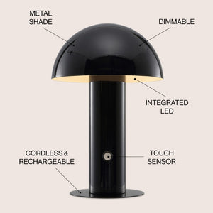 11 Inch Usb Powered Globe Shade Novelty Table Lamp Accent Light for Desk or Bedroom