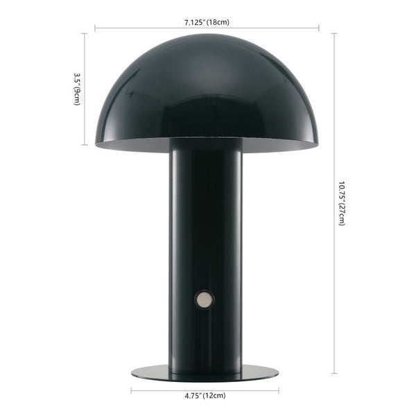 11 Inch Forest Green Globe Shade Usb Table Lamp for Desk or Bedside Accent Lighting