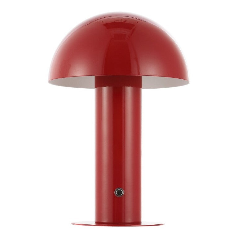 HomeRoots 11 Inch Usb Powered Globe Shade Novelty Table Lamp Accent Light for Desk or Bedroom Red 7.13" W x 10.75" H x 7.13" D 718794