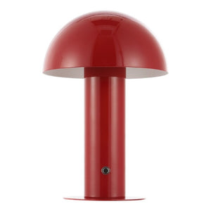 HomeRoots 11 Inch Usb Powered Globe Shade Novelty Table Lamp Accent Light for Desk or Bedroom Red 7.13" W x 10.75" H x 7.13" D 718794