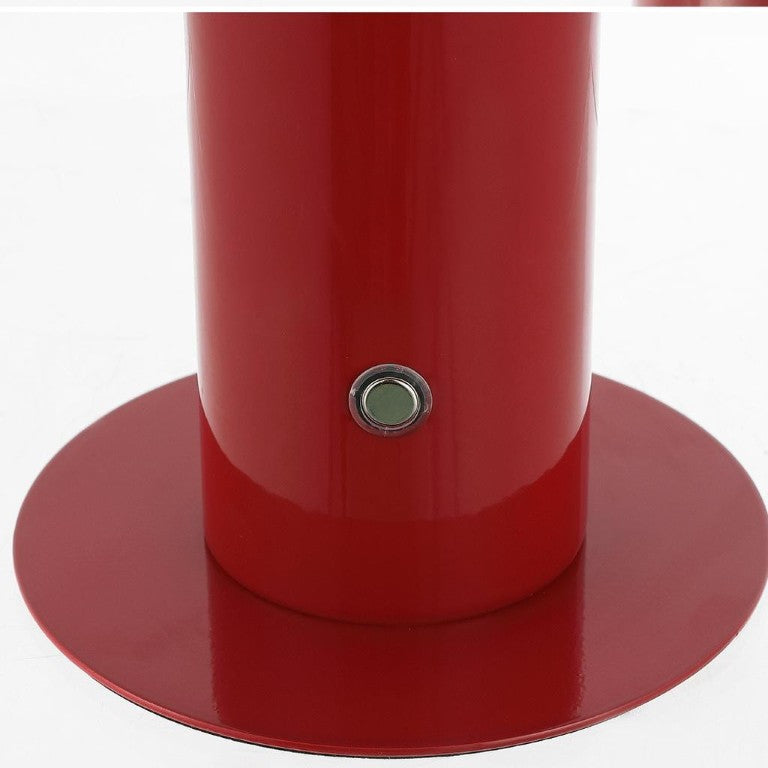 HomeRoots 11 Inch Usb Powered Globe Shade Novelty Table Lamp Accent Light for Desk or Bedroom Red 7.13" W x 10.75" H x 7.13" D 718794