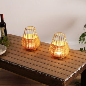 HomeRoots Set of Two 8" Clear USB Table Lamps - Modern LED Lighting with USB Ports for Home & Office Decor 718806