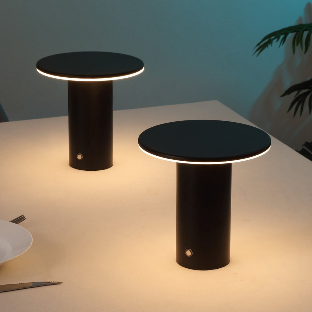 HomeRoots Set of Two 12" Clear Lighthouse USB Table Lamps with LED Light - Coastal Charm & Modern Functionality 718809