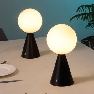 HomeRoots Set of Two 12" Clear Lighthouse USB Table Lamps - Modern LED Touch Control for Coastal Charm 718811