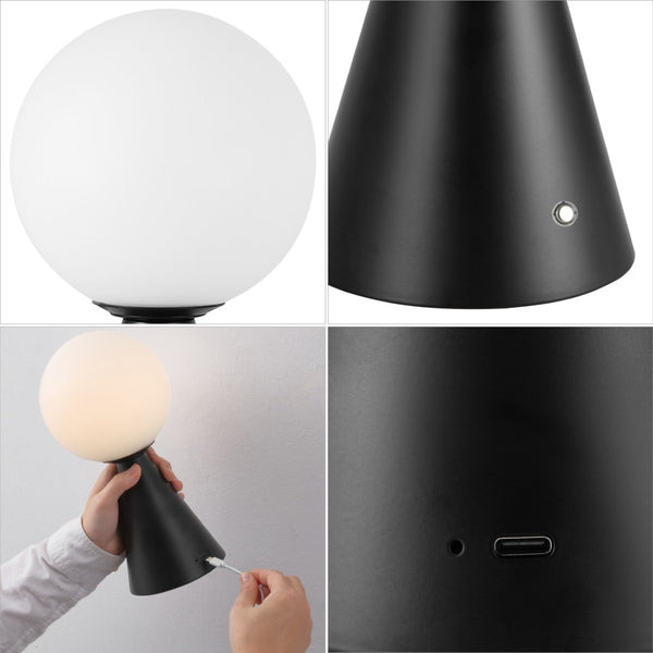 HomeRoots Set of Two 12" Clear Lighthouse USB Table Lamps - Modern LED Touch Control for Coastal Charm 718811