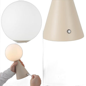 Set of Two Lighthouse Glass Table Lamps with Usb Port for Coastal Bedroom Decor