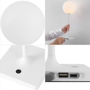 HomeRoots Set of Two 18" Gray USB Table Lamps - Modern LED Touch Control Design for Stylish Home Lighting 718821