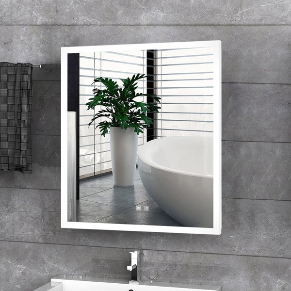 English Elm Aurorium Frameless Led Vanity Mirror with Defogger for Modern Spa Bathrooms B2731P478345