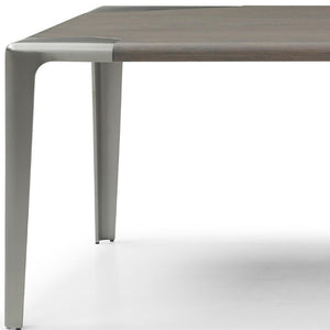 118 Inch Grand Dining Table Blending Wood Craftsmanship with Stainless Steel Elegance