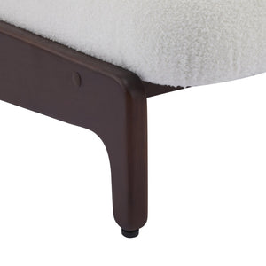 English Elm Scott Living Moda Set of 2 Accent Chairs White Cushion Matte Black Wood Frame Walnut N767P356660W