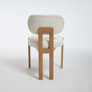 English Elm Wooden Wingback Dining Chairs Chenille Upholstered Farmhouse Set for Kitchen Comfort Beige W3244P316072