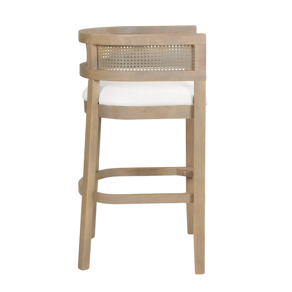English Elm Christopher Knight Home® - Wood Upholstered Arm Bar Stools Set Of 2 - Beige & Walnut Finish, Perfect For Cozy Kitchen Spaces! N771P265581A