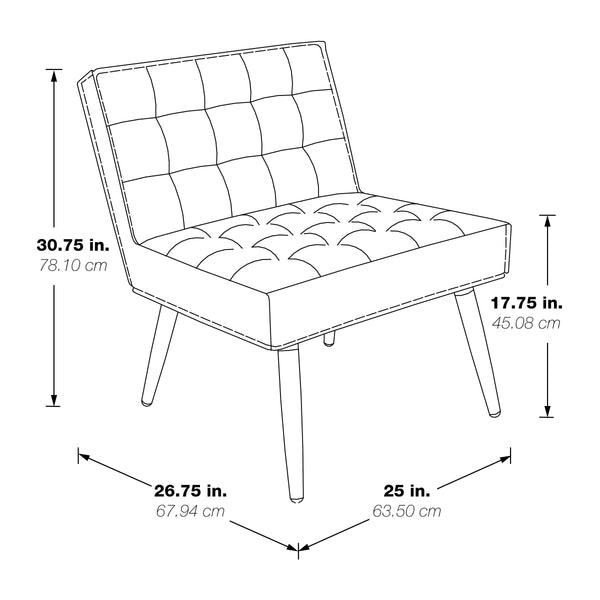 OSP Home Furnishings Amity Tufted Accent Chair Sizzle Azure
