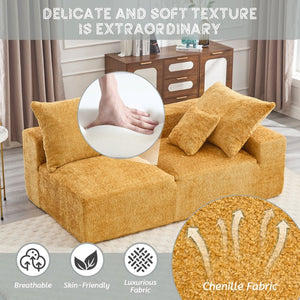 English Elm United Versatile Chenille Two-Person Sofa For Lounging, Napping & Home Office - Soft, Durable Comfort W1568P222619-GIGA