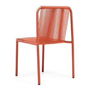 English Elm Christopher Knight Home® - Burgess Weather-Resistant Outdoor Stacking Dining Chair Set of 2 — UV-Proof PE Rattan with Iron Frame Orange 23.75 L x 20.9 W x 19.5 H N776P234186O