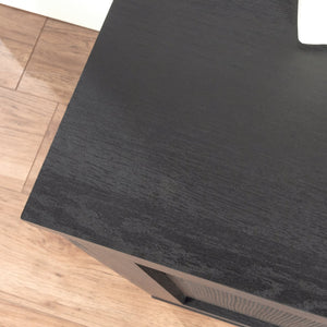 English Elm Library Base - Modern Black Storage Solution With Adjustable Shelves For Small Spaces & Versatile Use B356P402766