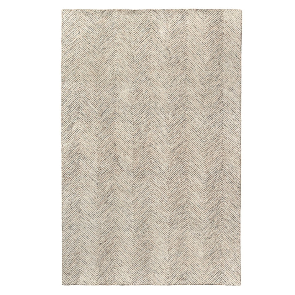 HomeRoots 5' Light Gray & Beige Floral Hand-Tufted Wool Area Rug - Elegant, Durable, Perfect for Any Room! 719023
