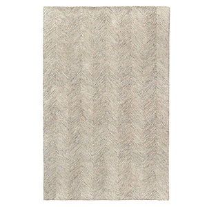 HomeRoots 5' Light Gray & Beige Floral Hand-Tufted Wool Area Rug - Elegant, Durable, Perfect for Any Room! 719023