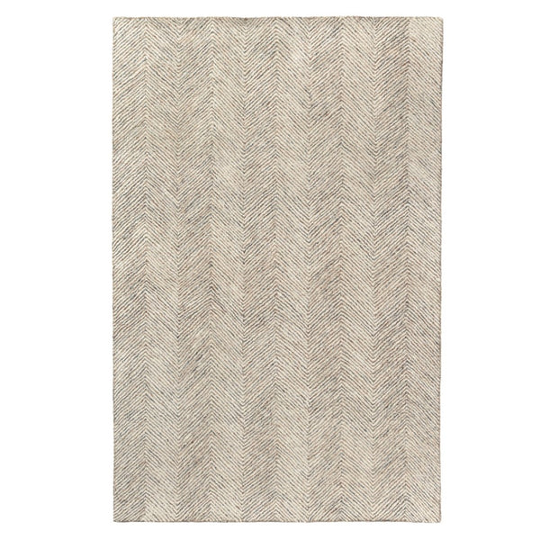 HomeRoots 5' Light Gray & Beige Floral Hand-Tufted Wool Area Rug - Elegant, Durable, Perfect for Any Room! 719023