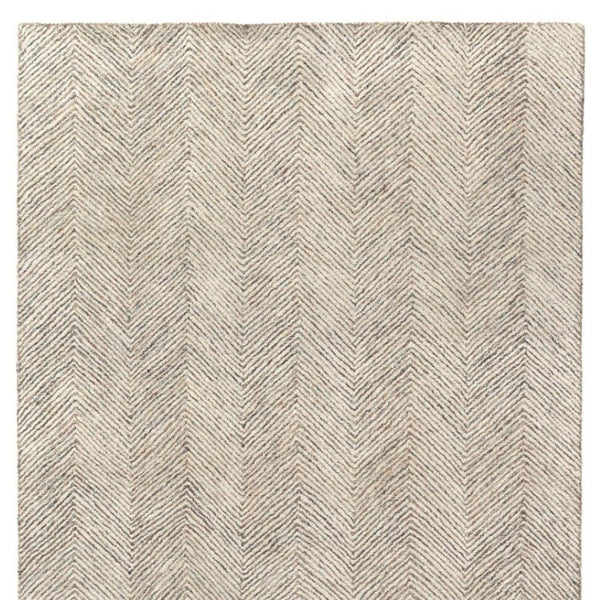 HomeRoots 5' Light Gray & Beige Floral Hand-Tufted Wool Area Rug - Elegant, Durable, Perfect for Any Room! 719023