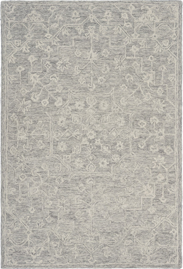 HomeRoots 8' Hand-Tufted Wool Area Rug in Green and Ivory Floral Design - Cozy, Durable, and Unique Home Accent 719024